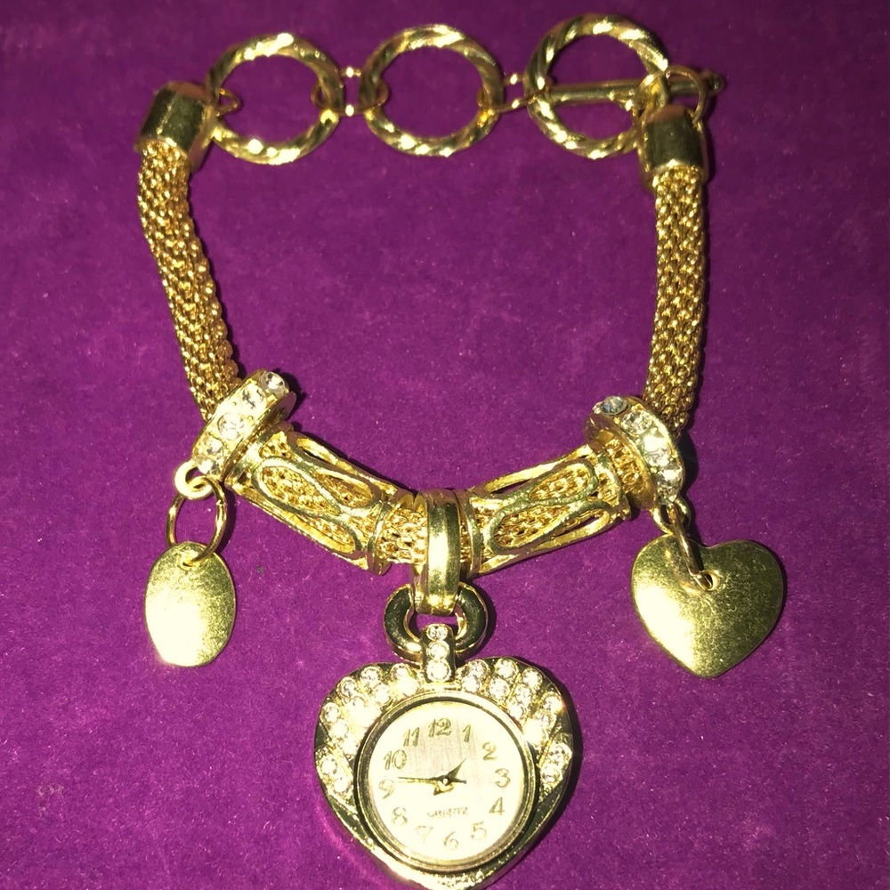 🌷Gold-Tone Quartz Watch/Bracelet